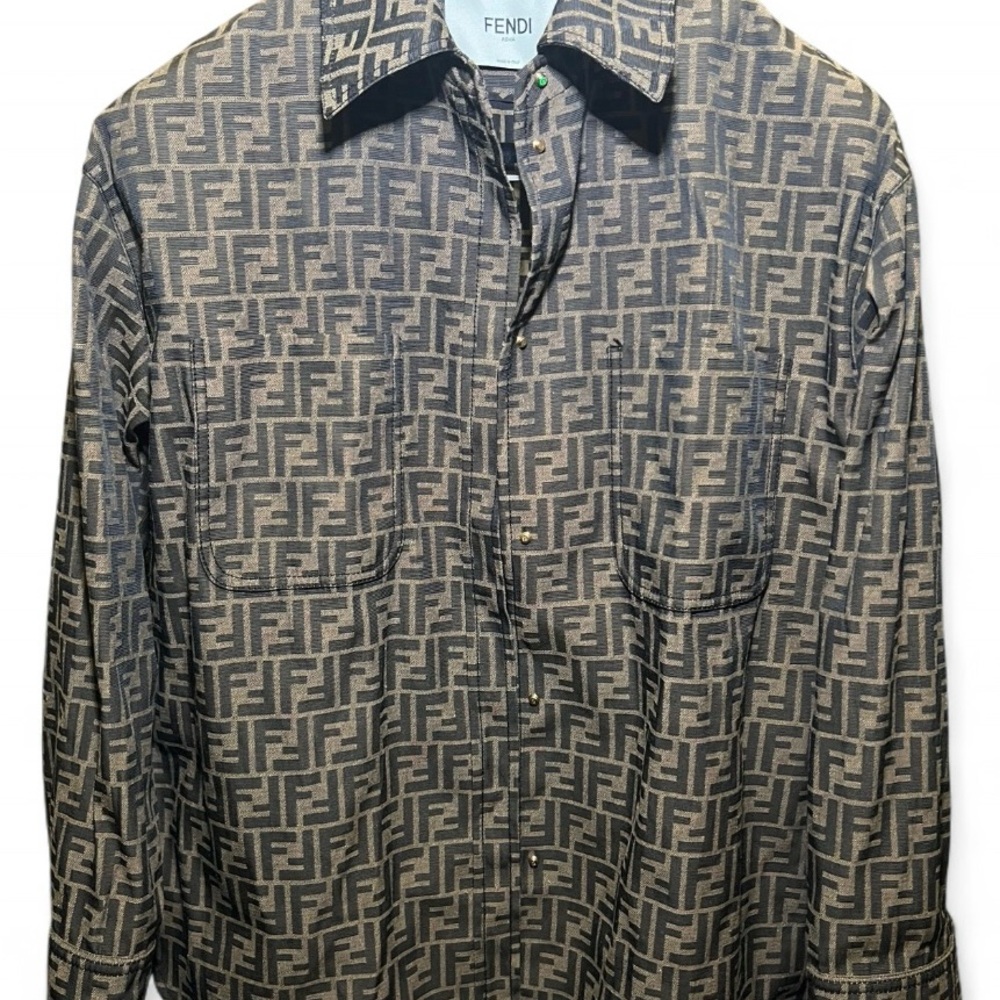 Fendi Black and Brown Lightweight Jacket with Luxurious Design